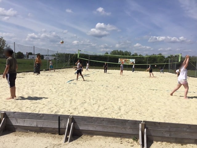 inauguration beach volley/Ecole