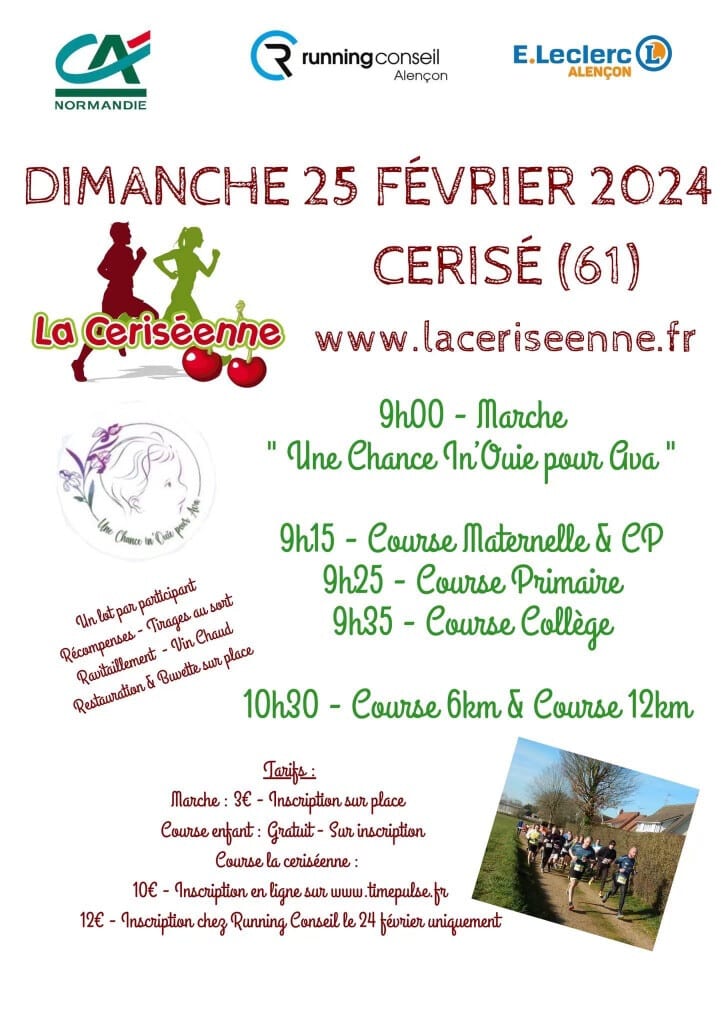 Course “La Ceriséenne” le 25 février 2024